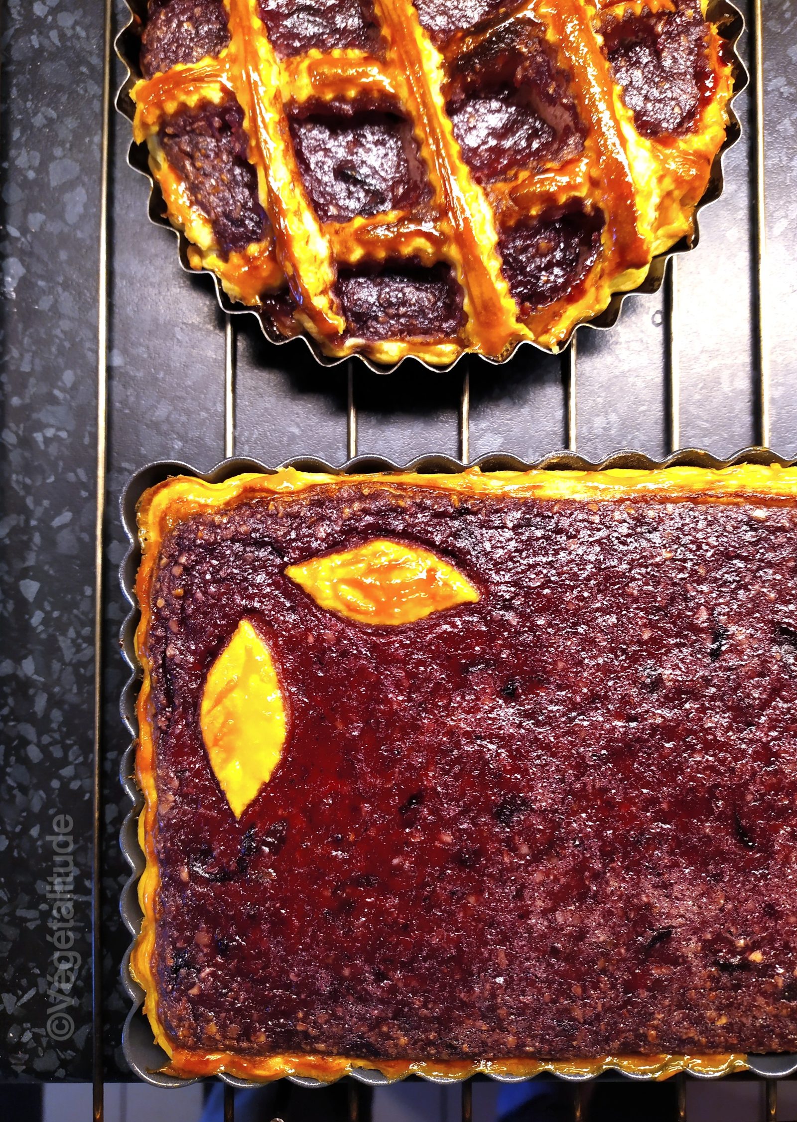 tarte noisettine aux prunelles
