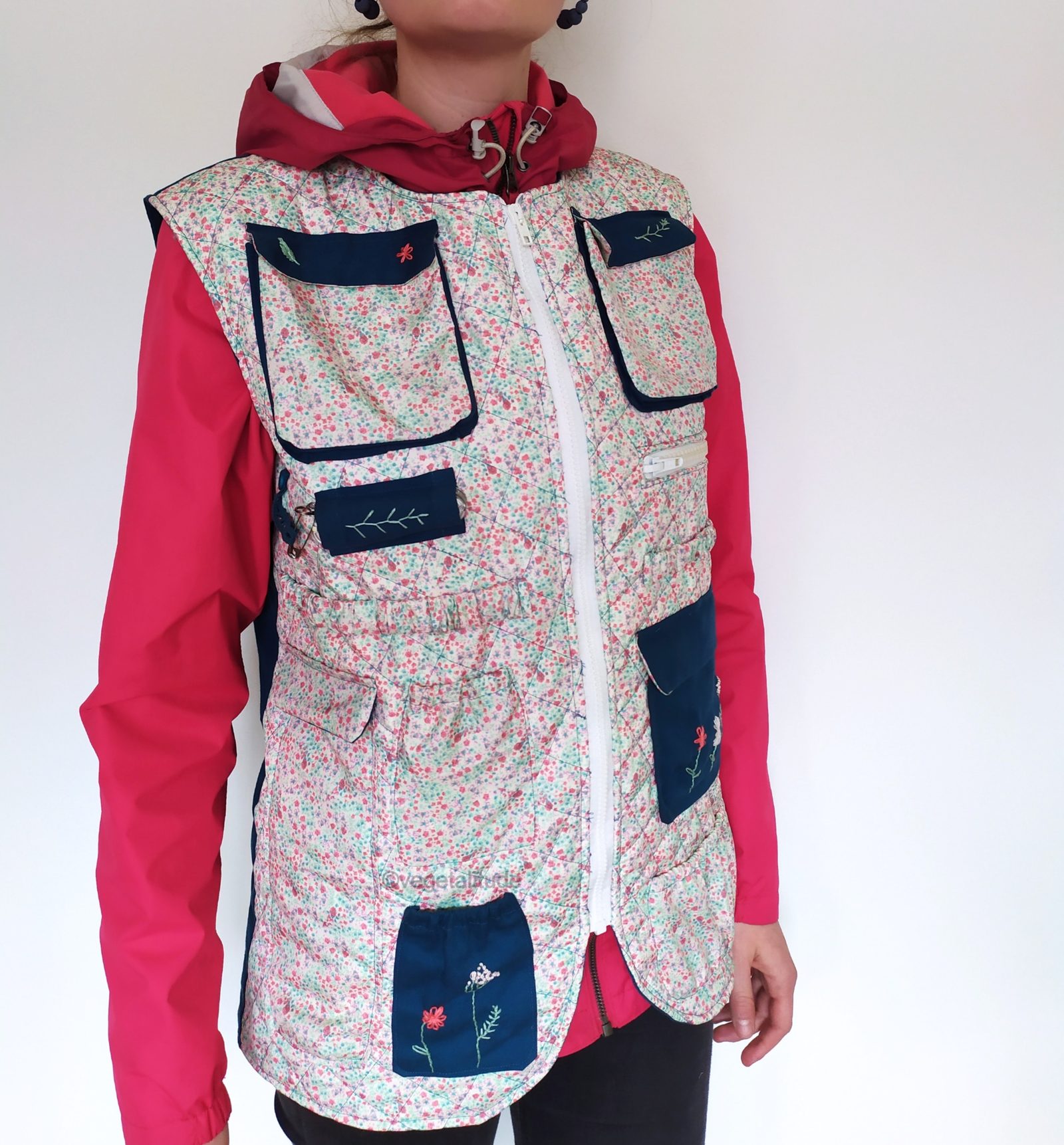 veste mutli poche féminine ou veste de la cueilleuse