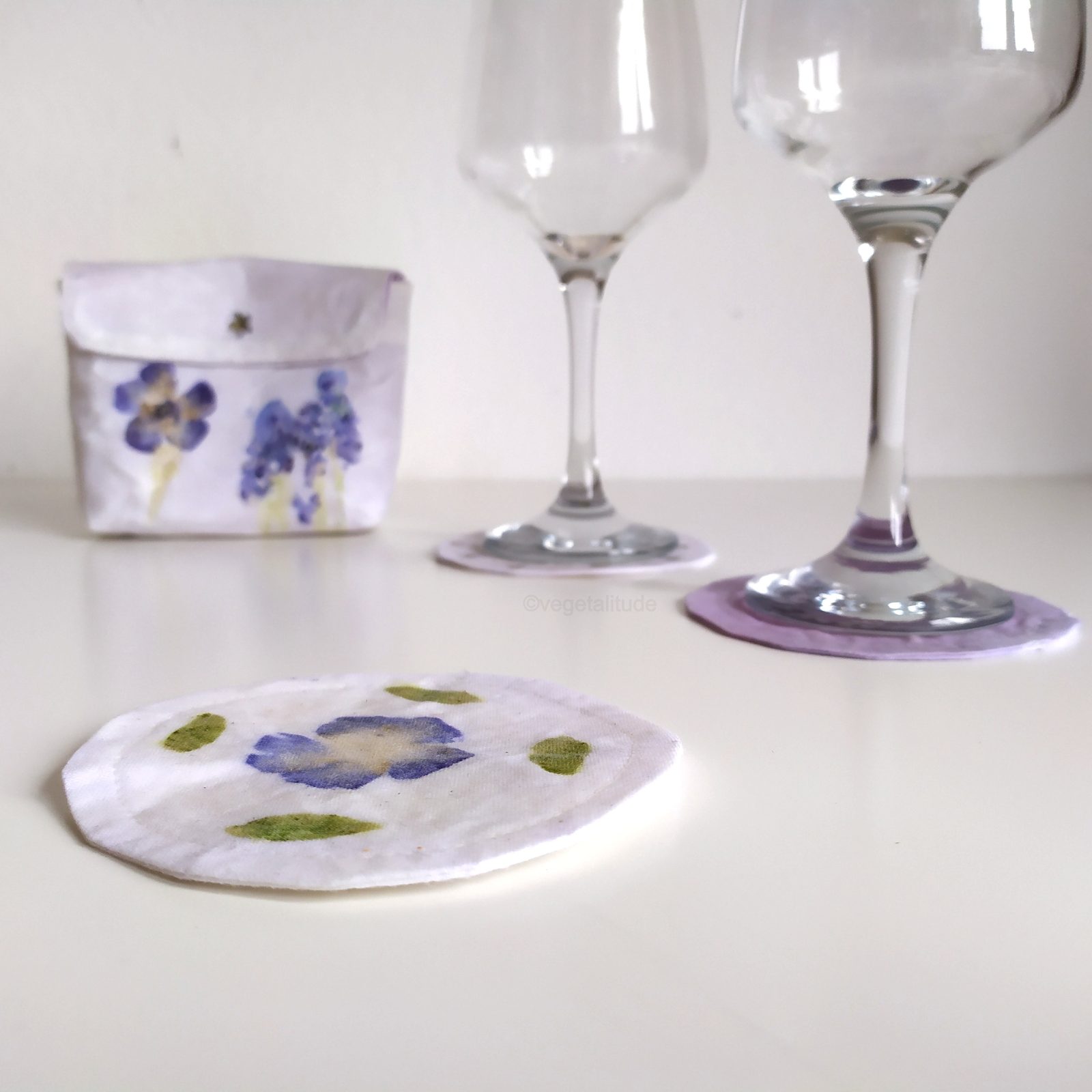 Set de sous-verres teints naturellement