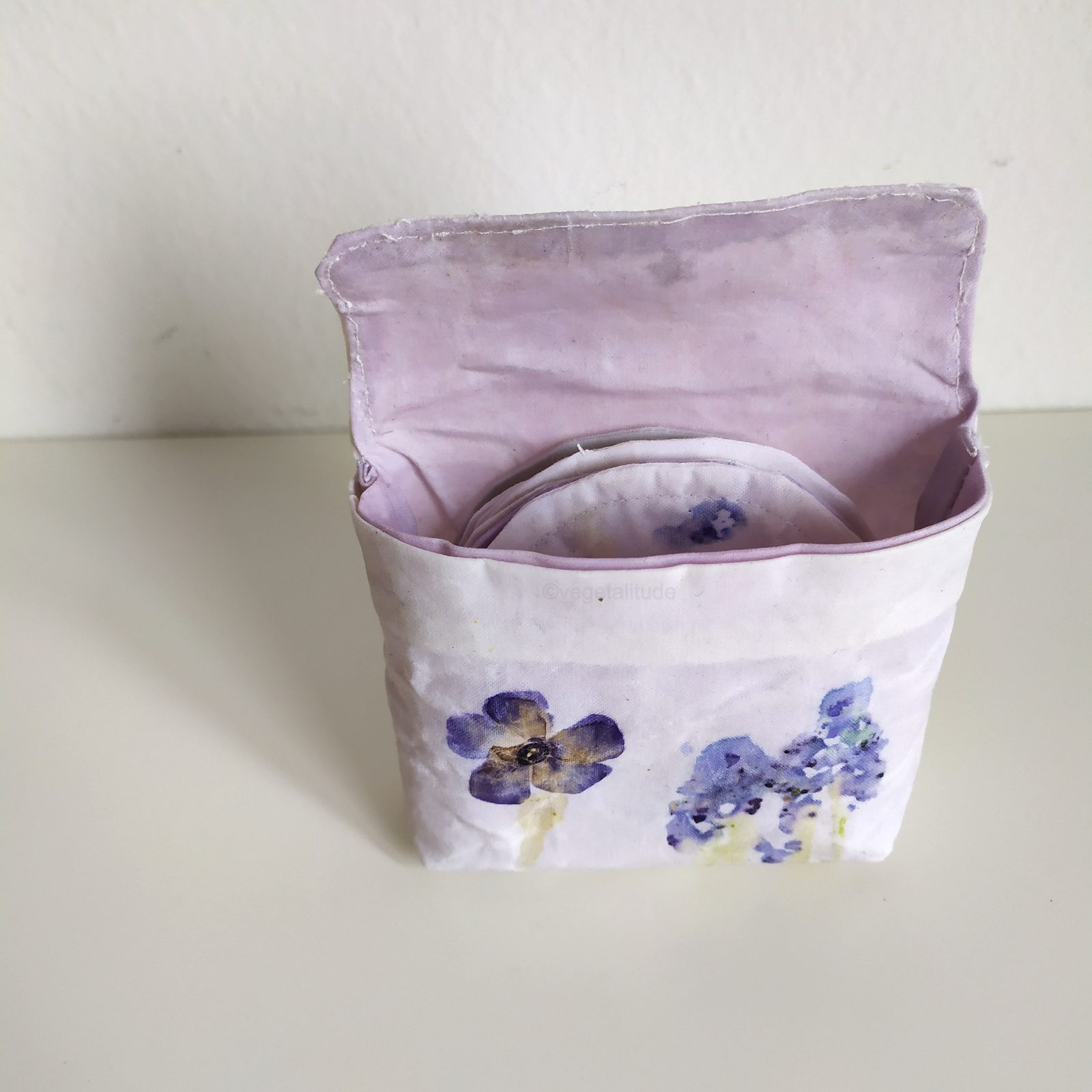 Pochette set de sous-verres ouverte