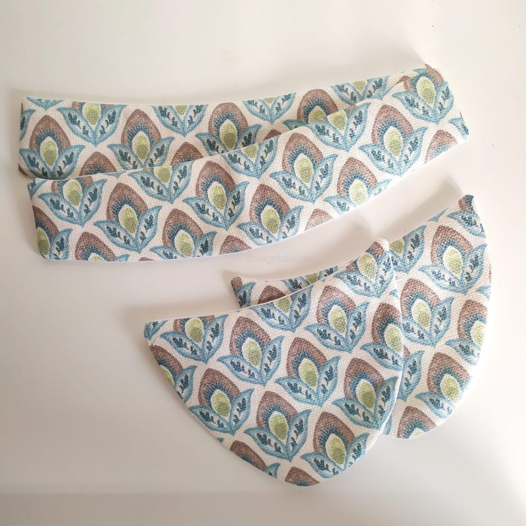 pieces de tissu doublées pour coudre des espadrilles