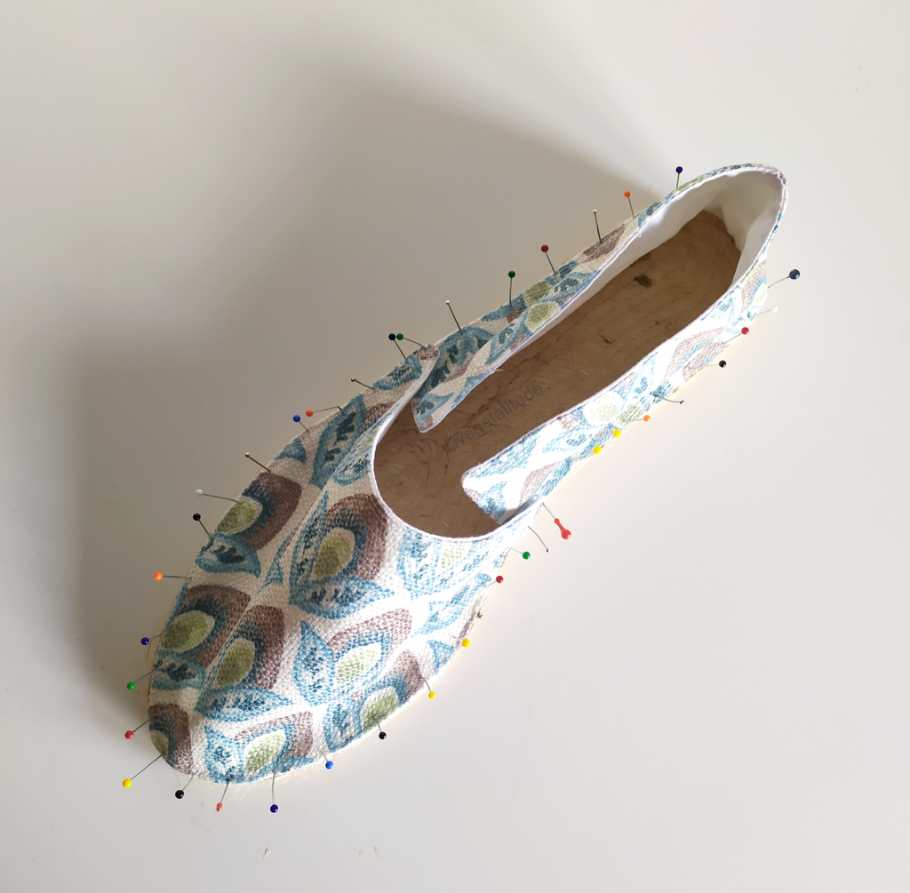 épinglage du tour de l'espadrille