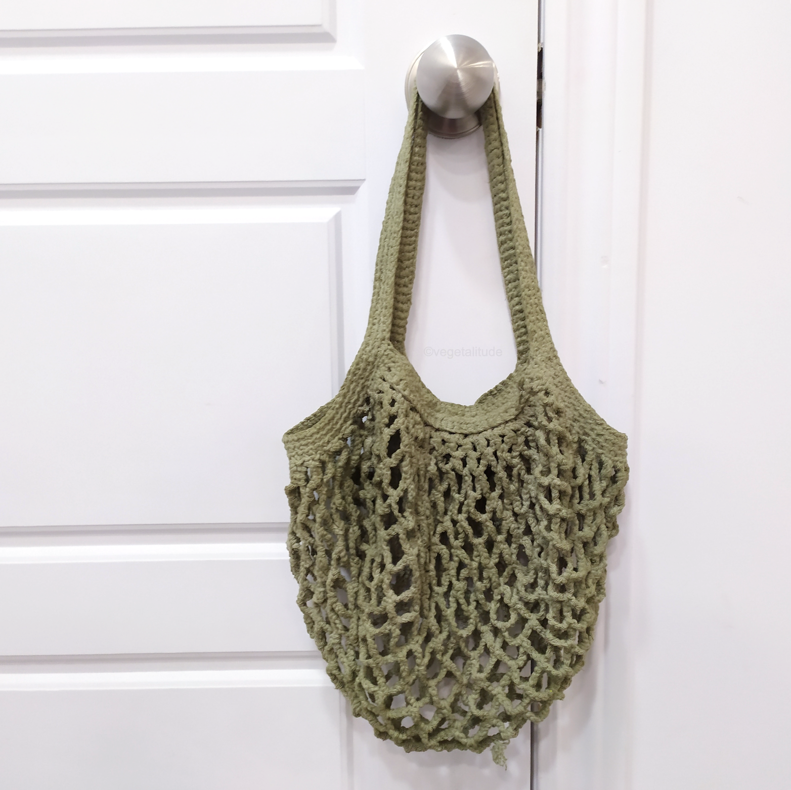 Cabas au crochet teint aux verges d'or