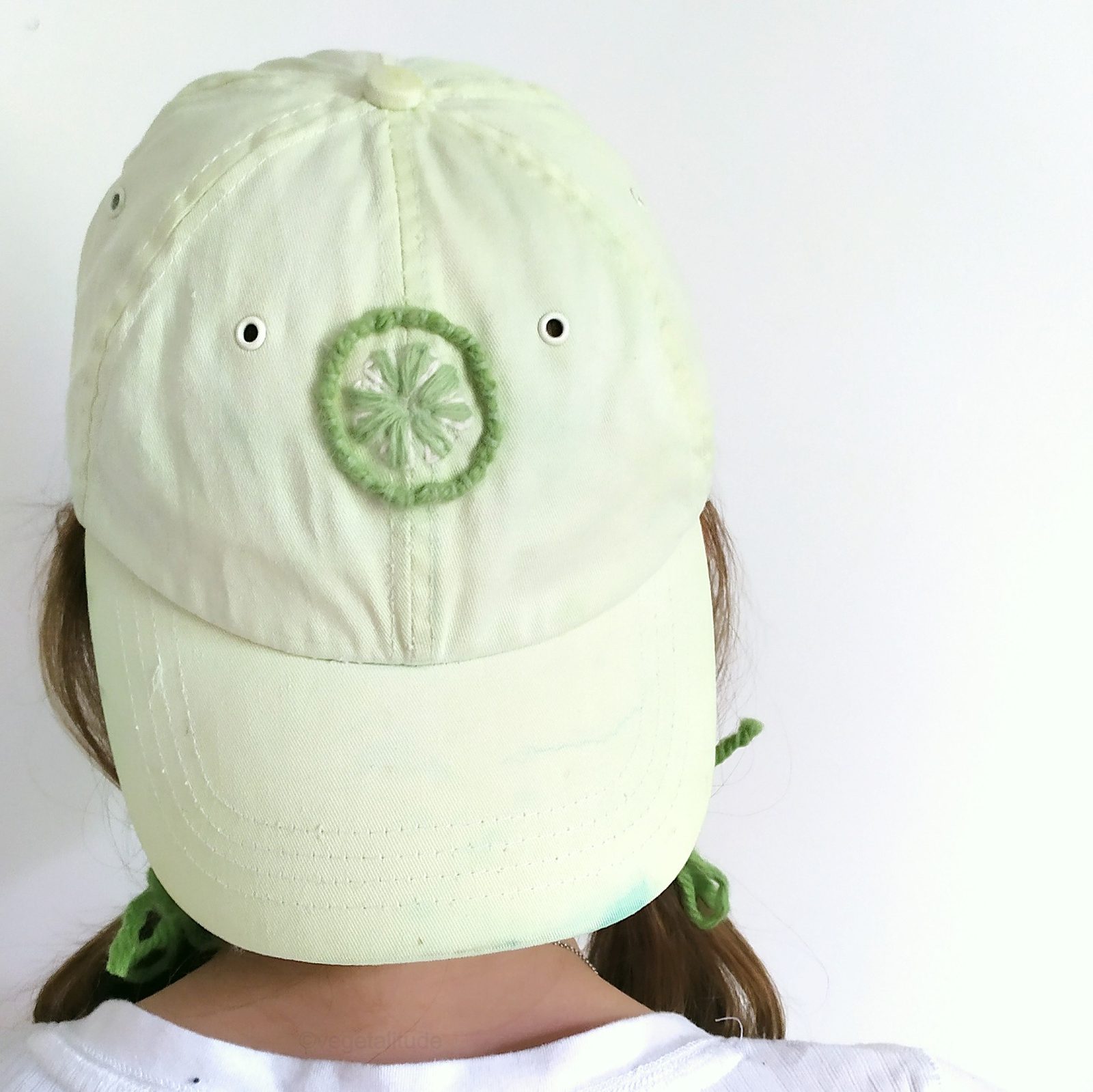 Casquette Lime teinte aux pelures d'orange
