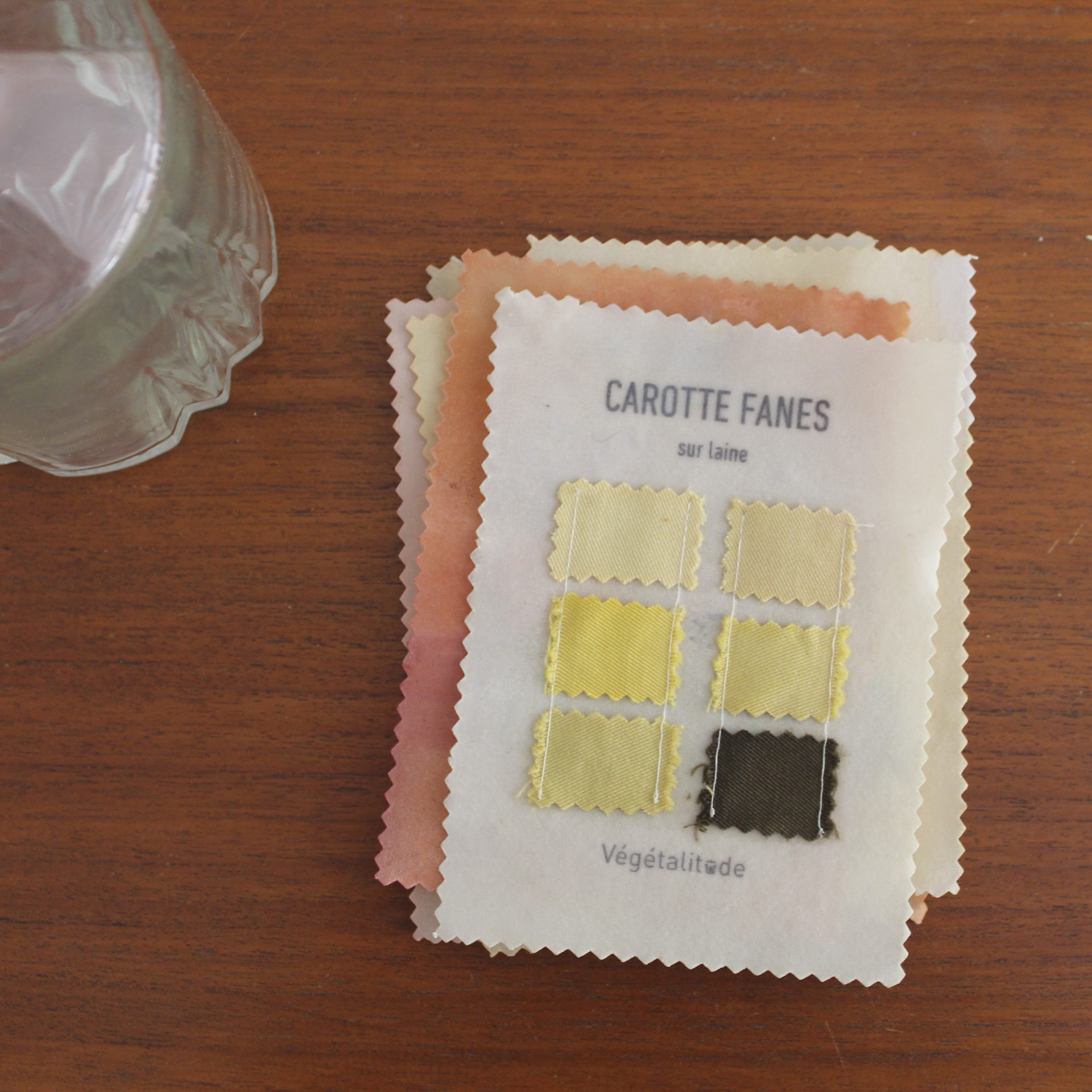 petit nuancier laine carotte