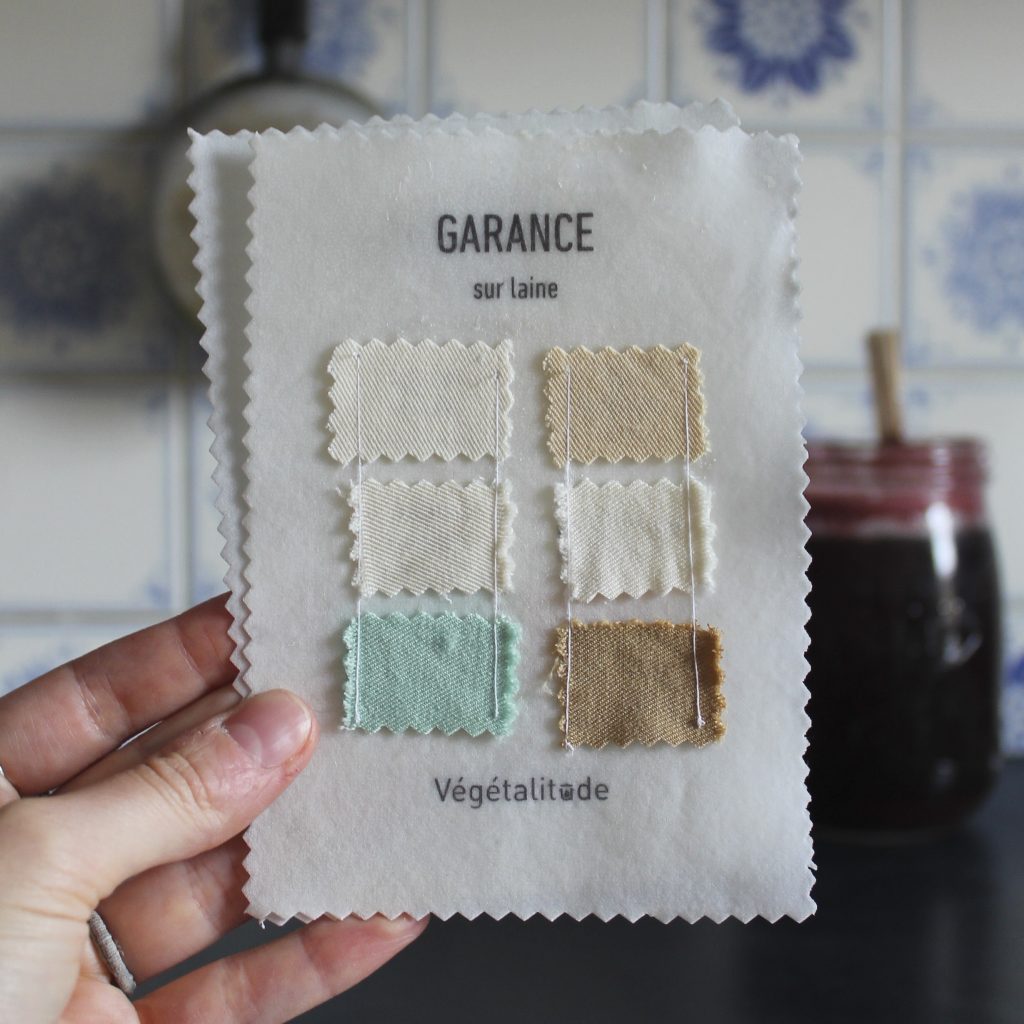 petit nuancier laine garance