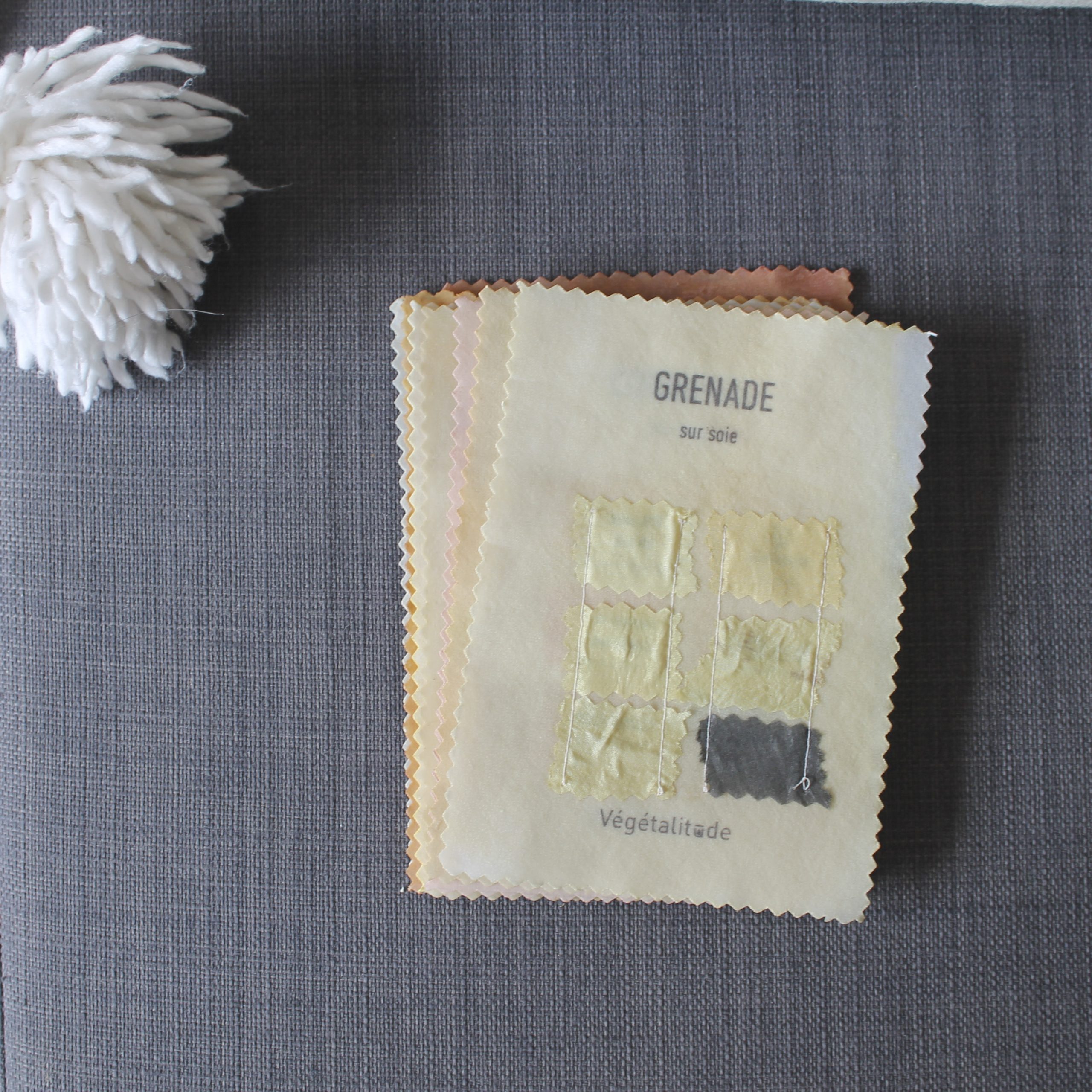 petit nuancier soie grenade